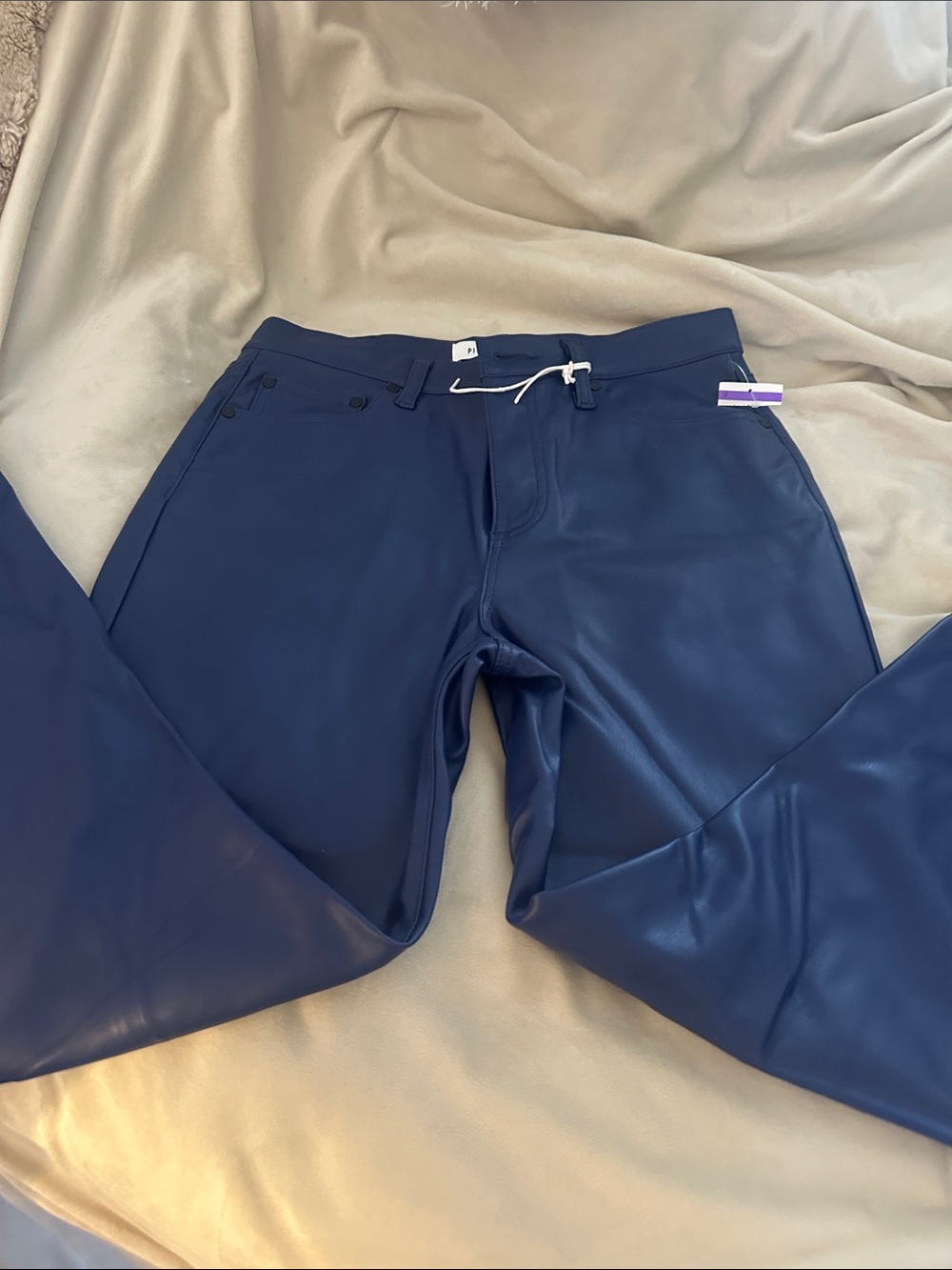 NEW WITH TAG PISTOLA Navy Performance faux leather pants